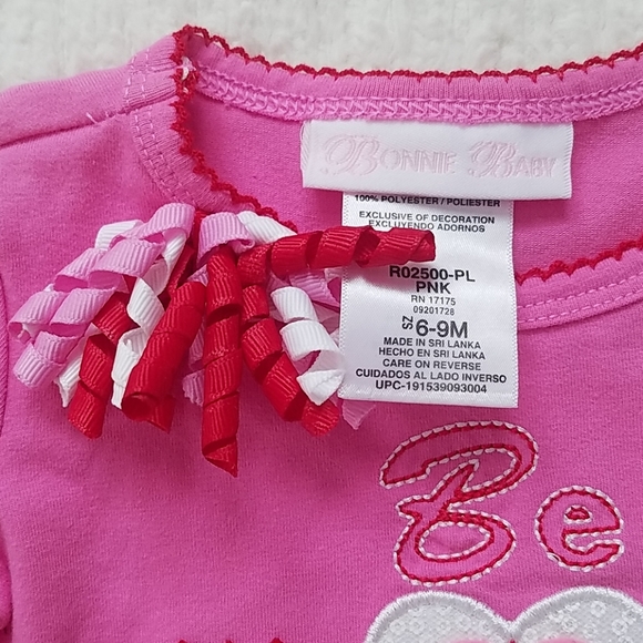 VALENTINES DAY Bonnie Baby Be Mine 2 piece 6-9mo - Picture 2 of 2